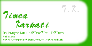 timea karpati business card